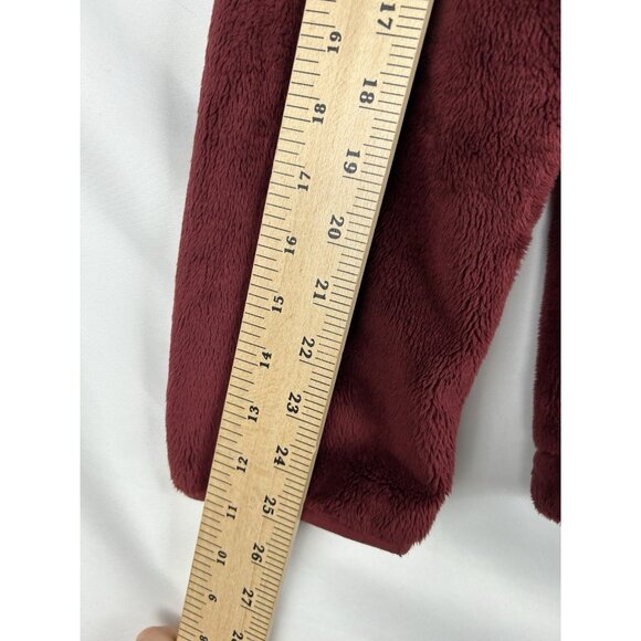 The North Face Women’s XL Osito Fuzzy Full Zip Fleece Jacket Solid Maroon - Picture 6 of 14